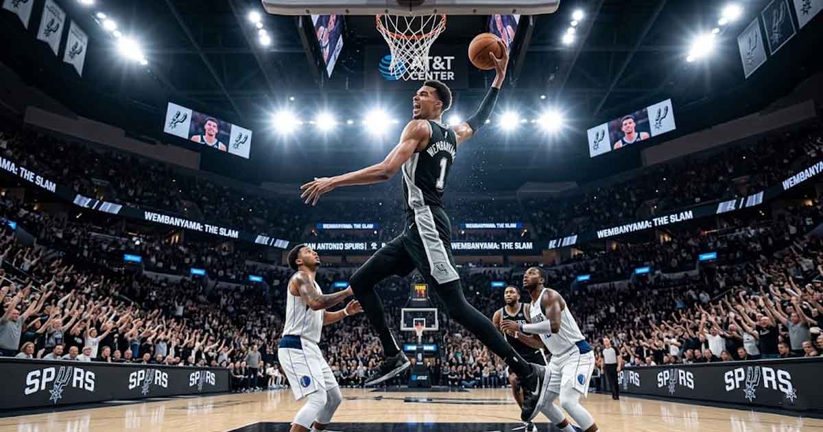 ويمبانياما يُسجّل 41 نقطة للمرة الثانية توالياً ويقود سبيرز لانتصارهم العاشر على التوالي