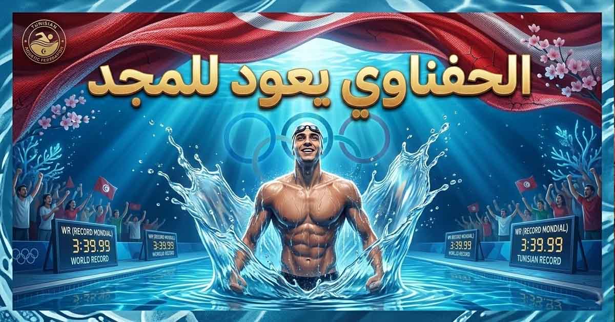 بطل سباحة تونسي يفاجئ العالم في بطولة قصيرة المضمار